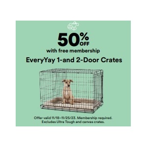 50% Off EveryYay 1-and 2-Door Crates