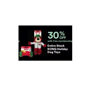 30% Off Entire Stock KONG Holiday Dog Toys