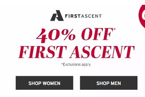 40% Off First Ascent