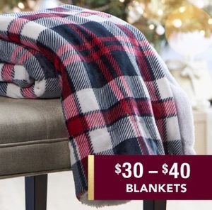 $30 - $40 Blankets