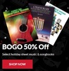 BOGO 50% Off Select holiday sheet music & songbooks