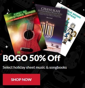 BOGO 50% Off Select holiday sheet music & songbooks