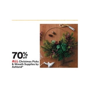 70% off Christmas Picks & wreath Supplies by Ashland