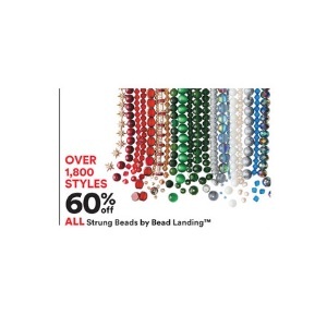 60% off Strung Beads by bead landing