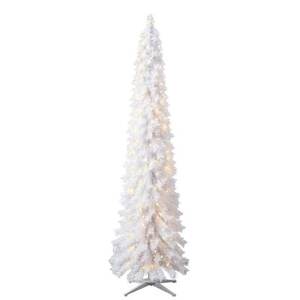 7ft. Pre-Lit White Norway Artificial Pencil Christmas Tree, Clear Lights by Ashland