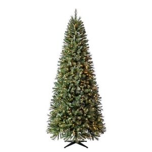 9ft. Pre-Lit Quick Set Willow Pine Artificial Christmas Tree, Clear Lights by Ashland