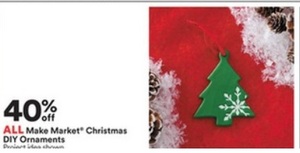 40% off ALL Make Market Christmas DIY Ornaments