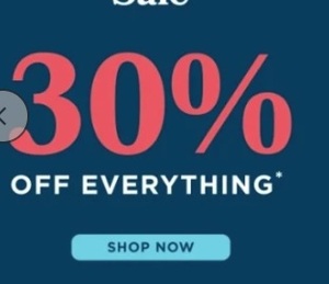30% off Everything