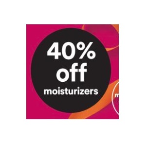 40% Off Moisturizers