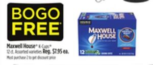 BOGO FREE Maxwell House K-Cups