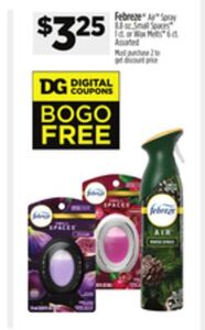 BOGO FREE Febreze Air Spray Small Spaces And Wax Melts