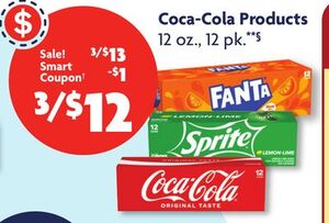Coca-Cola Products 3 for $12