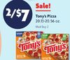 Tony's Pizza 2 for $7