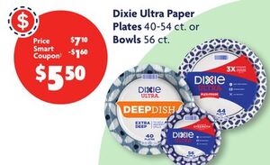 Dixie Ultra Paper Plates 40-54 ct. or Bowls 56 ct