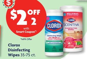 $2 off Clorox Disinfecting Wipes