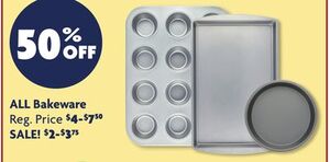 50% off ALL Bakeware