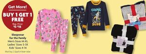 Buy 1 Get 1 Free Sleepwear for the Family