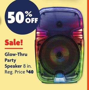 50% off Glow-Thru Party Speaker
