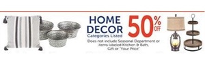 50% off Home Decor Items