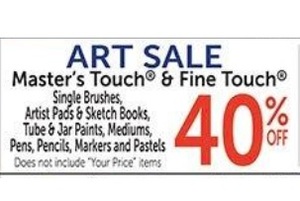 40% Off Art Sale Master's Touch & Fine Touch