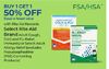 Buy 1 Get 1 50% off  Select Rite Aid Brand