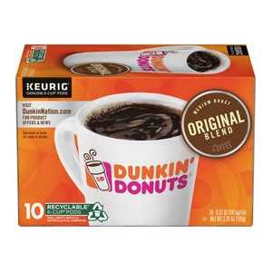 Dunkin' Donuts Original Blend Coffee K-Cups, Medium Roast 10 ct