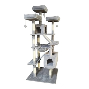 Paws & Claws Grey Cat Tower, 72" H