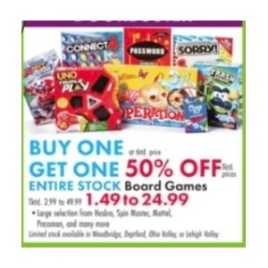 Buy One Get One 50% off Board Games