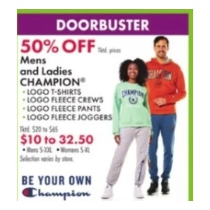 50% Off Mens and ladies Champion
