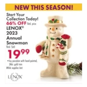 LENOX 2023 Annual Snowman