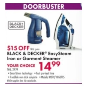 Black & Decker EasySteam iron or garment Steamer