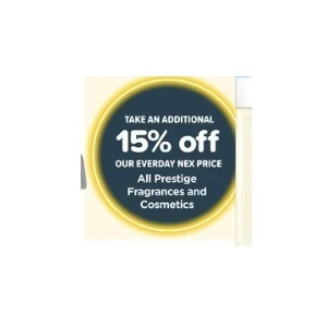 15% off All prestige Fragrances and Cosmetics