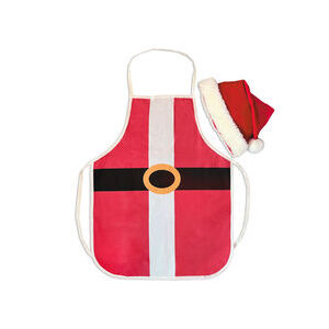 Big Santa Adult-Sized Hat and Apron, Set of 2
