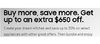 save more. Get up to an extra $650 off.