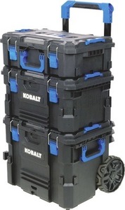 Kobalt CASESTACK 21.5-in Black Plastic Wheels Lockable Tool Box