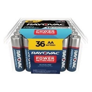 Rayovac High Energy Alkaline AA Batteries (36-Pack)