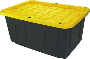 Project Source Commander Large 27-Gallons (108-Quart) Black Heavy Duty Tote