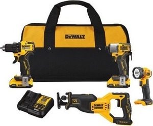DEWALT 20V MAX 4-Tool Brushless Power Tool Combo Kit with Soft Case