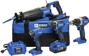 Kobalt  4-Tool 24-Volt Max C Brushless Combo Kit + Free Tools