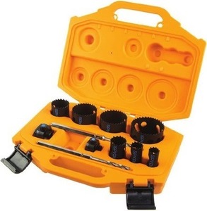 Spyder Bi-metal Arbored Hole Saw Kit Set (11-Piece) with Hard Case