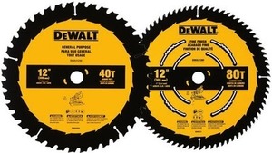 DEWALT 2-Pack 12-in 40/80 Tooth Circular Saw Blade Set
