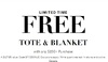 Free Tote and Blanket w/$150+ Purchase