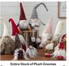 70% off Entire Stock of Plush Gnomes