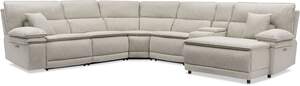 Brookdale 6-Piece Dual-Power Reclining Sectional with Chaise