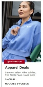 Up to 50% Off Apparel Deals