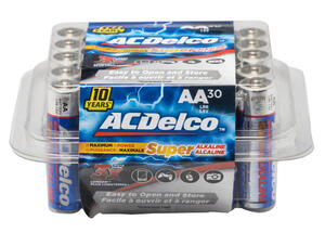 ACDelco AA Super Alkaline Batteries 30 Pack