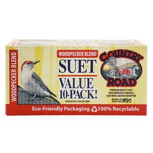 Country Road Woodpecker Blend Suet, 10 Pack