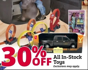30% off Toys