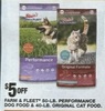 $5 off Farm & Fleet 50-lb. Performance Dog Food & 40-lb. Original Cat Food