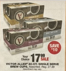 Victor Allen" 80-ct. Single Serve Brew Cups